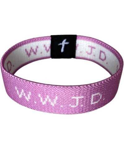 W.W.J.D Bracelet Elastic - WWJD Bracelets 6 pack or 1 pack - Jewelry for Women - Roped Elastic strap Bracelets Purple (8in) L...