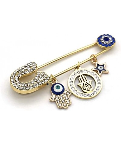 Evil Eye Pin, Muslim Islamic Turkish Rhinestone Evil Eye Brooch Amulet for Women and Baby Style 6 $10.39 Brooches & Pins