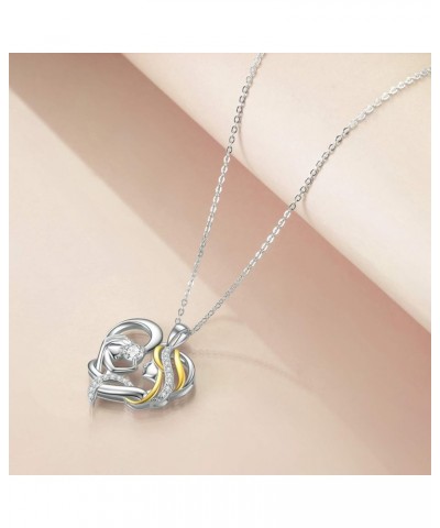 Mom Necklace 925 Sterling Silver with Crystals Mothers Christmas Birthday Jewelry Gifts White $17.53 Necklaces