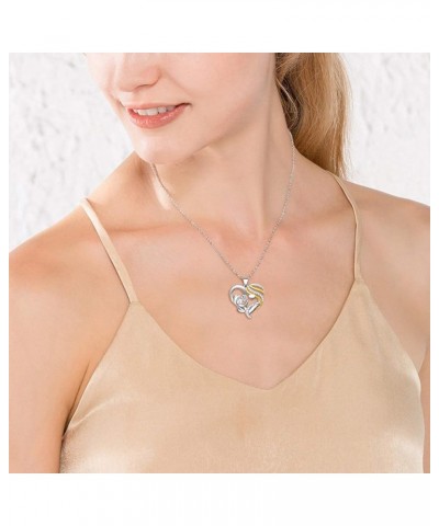 Mom Necklace 925 Sterling Silver with Crystals Mothers Christmas Birthday Jewelry Gifts White $17.53 Necklaces