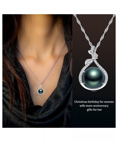 Tahitian Black Pearl Necklace, Mothers Day Gifts for mom Wife women Girlfriend Her on Valentines Day gifts for her gifts Anni...