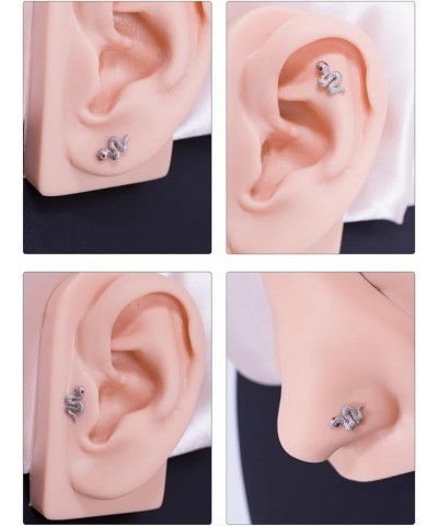 Threadless Earrings Surgical Steel Push Pin Labret Stud Earrings for Women Snake $8.69 Body Jewelry