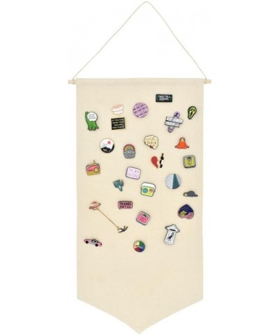 Wall Hanging Brooch Jewelry Organizer Canvas Banner,Enamel Pin Display Storage Case Holder Earrings Necklace Glitter Pin Coll...