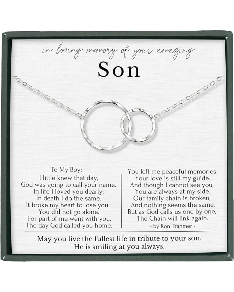 Sympathy Gift for Loss of loved ones necklace memorial condolence gift for her SON Sterling Silver $19.74 Necklaces