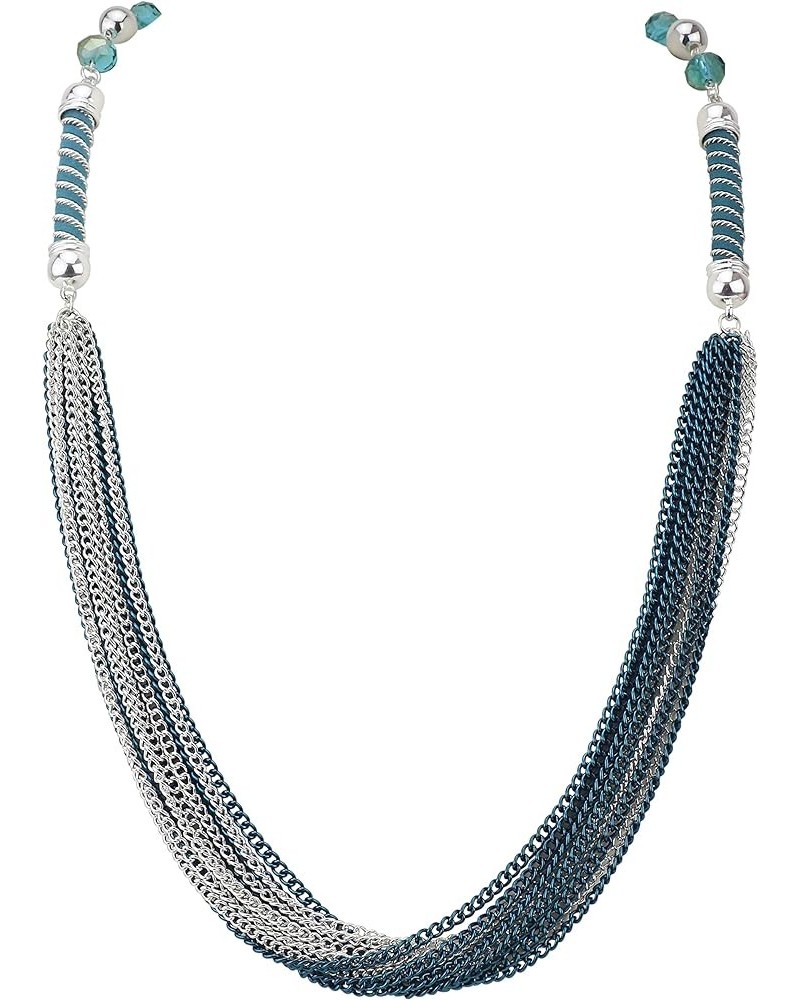 multi-Layer two-color chain Statement necklace Deep Teal $9.35 Necklaces