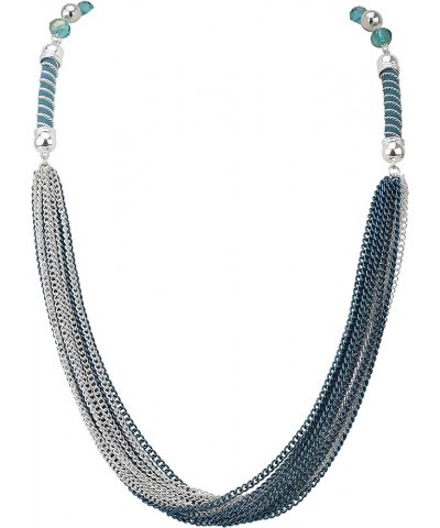 multi-Layer two-color chain Statement necklace Deep Teal $9.35 Necklaces