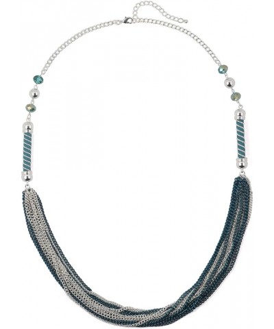 multi-Layer two-color chain Statement necklace Deep Teal $9.35 Necklaces