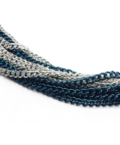 multi-Layer two-color chain Statement necklace Deep Teal $9.35 Necklaces