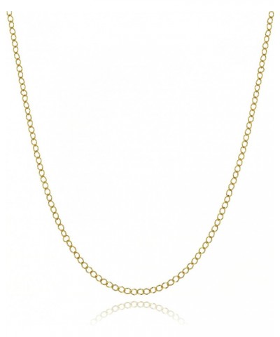 14K Gold Filled Thin Italian Cable Chain Necklace, Non Tarnish, 2.5mm Lightweight Dainty Round Links, Simple and Timeless Cla...