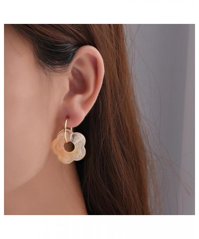 Plikin Flower Hoop Earrings Gold Small Daisy Hoop Earrings For Women Girls Stainless Steel Earrings 3 pairs earrings 3 $8.24 ...