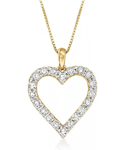 0.30 ct. t.w. Diamond Heart Pendant Necklace 18kt Gold Over Sterling 20.0 Inches $83.85 Necklaces