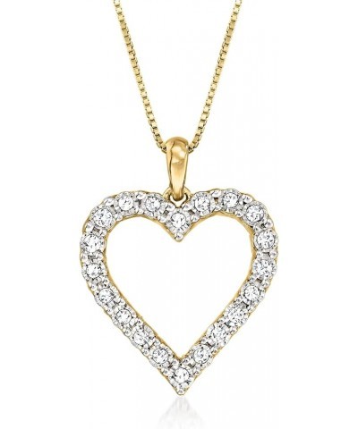 0.30 ct. t.w. Diamond Heart Pendant Necklace 18kt Gold Over Sterling 20.0 Inches $83.85 Necklaces