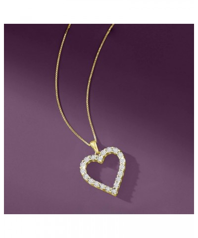 0.30 ct. t.w. Diamond Heart Pendant Necklace 18kt Gold Over Sterling 20.0 Inches $83.85 Necklaces