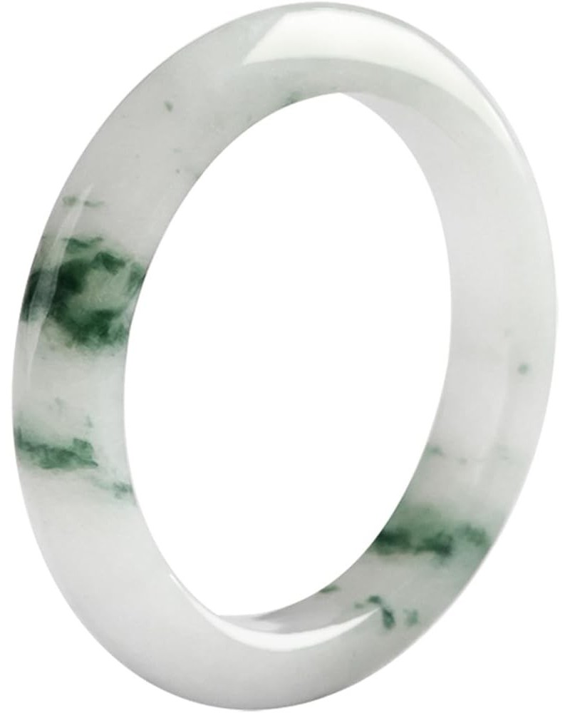 Natural A Grade Green Jade Rings for Women, 100% Genuine Burma Jade Band Ring, Real Good Luck Wealth Jadeite Jade Ring Jewelr...