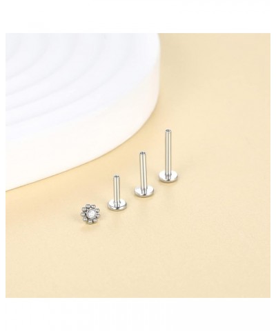 18G 16G Labret Jewelry Flat Back Nose Lip Rings Studs Stainless Steel Tragus Forward Helix Medusa Ashley Lip Monroe Labret Pi...