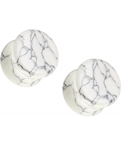 White Turquoise Stone Double Flared Plug Gauges, Sold as a Pair 12mm (1/2") $9.84 Body Jewelry