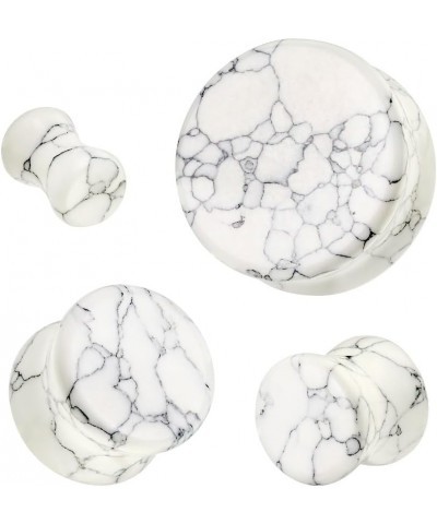 White Turquoise Stone Double Flared Plug Gauges, Sold as a Pair 12mm (1/2") $9.84 Body Jewelry