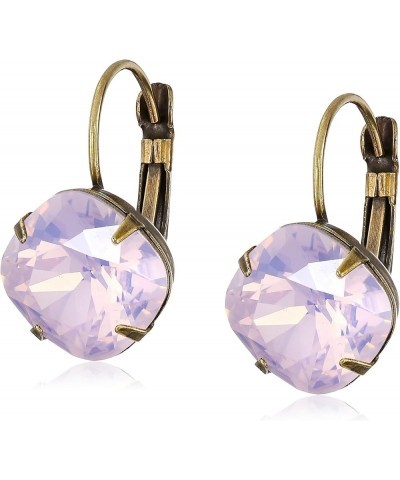 Single Drop Crystal Earrings Legacy Rose Water Antique Gold-Tone $18.43 Earrings