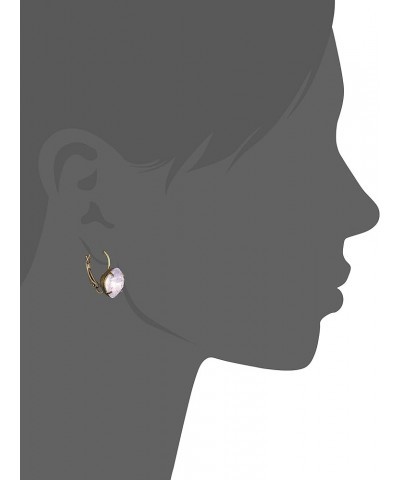 Single Drop Crystal Earrings Legacy Rose Water Antique Gold-Tone $18.43 Earrings