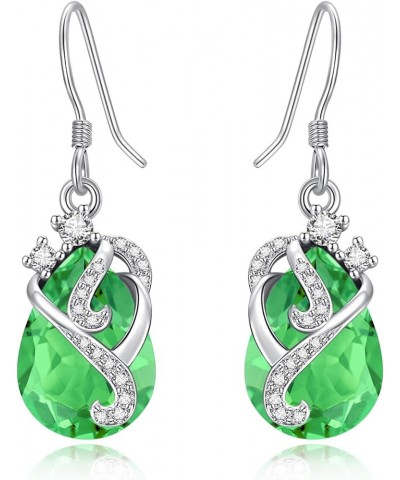 Birthstone Earrings 925 Sterling Silver Crystal Earrings Birthday Gifts for Women with Gift Box 08 Aug - Peridot $35.09 Earrings