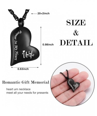 Urn Necklace for Ashes Forever in My Heart Pendant Cremation Necklace Stainless Steel Ashes Jewelry for Dad Mom Papa Husband ...