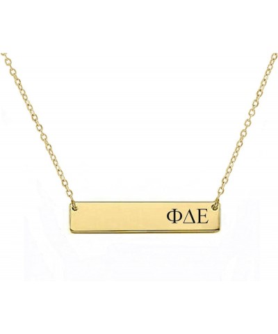 Phi Delta Epsilon Sorority Bar Necklace Greek Sorority Letters with Adjustable Chain 16.0 Inches $14.31 Necklaces