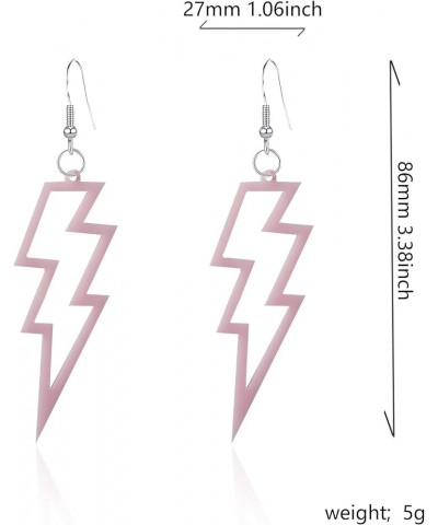 Punk 80s 90s Neon Earrings for Women Lightning Bolt Jewelry Retro Neon Earring Dangle Girls Costume 80's Party Accessories Li...