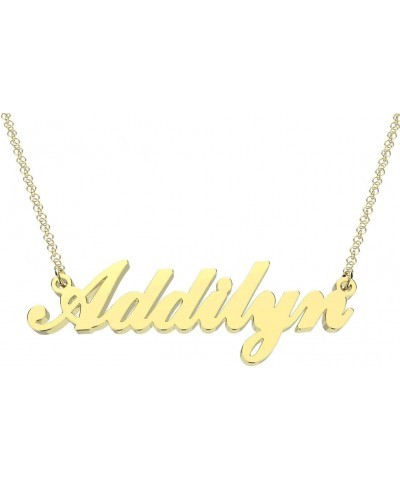 Letter A Personalized Name Necklace Dainty Name Plate Necklace Jewelry Personalized Gifts for Women Teen Girls $7.79 Necklaces