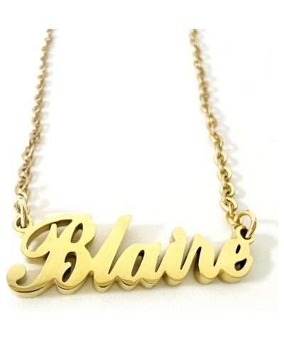 Letter A Personalized Name Necklace Dainty Name Plate Necklace Jewelry Personalized Gifts for Women Teen Girls $7.79 Necklaces