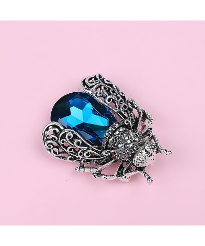 2Pcs Crystal Insect Brooch Beetles Brooches Pin Fashion Brooch For Women Pins Scarf Clip Jewelry Broach Purple Blue $7.57 Bro...