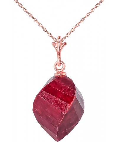 14k Solid Gold Necklace Twisted Briolette Ruby Rose Gold 16.0 Inches $123.84 Necklaces