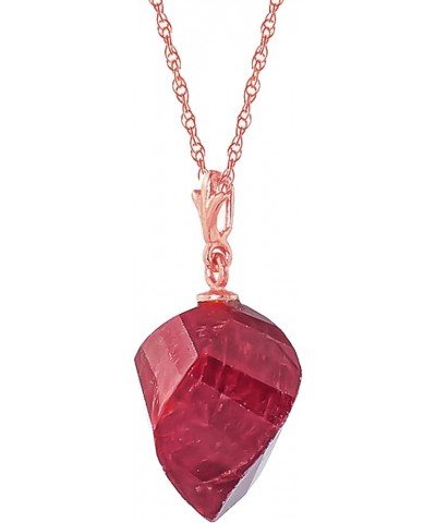 14k Solid Gold Necklace Twisted Briolette Ruby Rose Gold 16.0 Inches $123.84 Necklaces