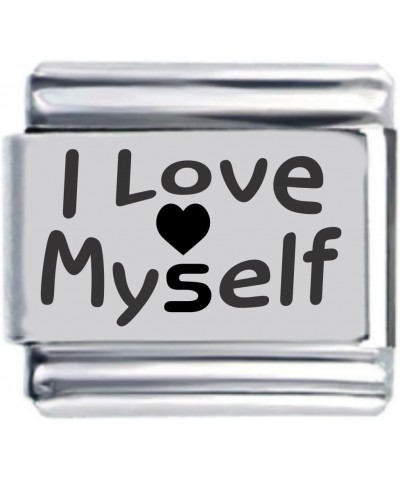 I Love Myself Laser Italian Charm $8.13 Bracelets