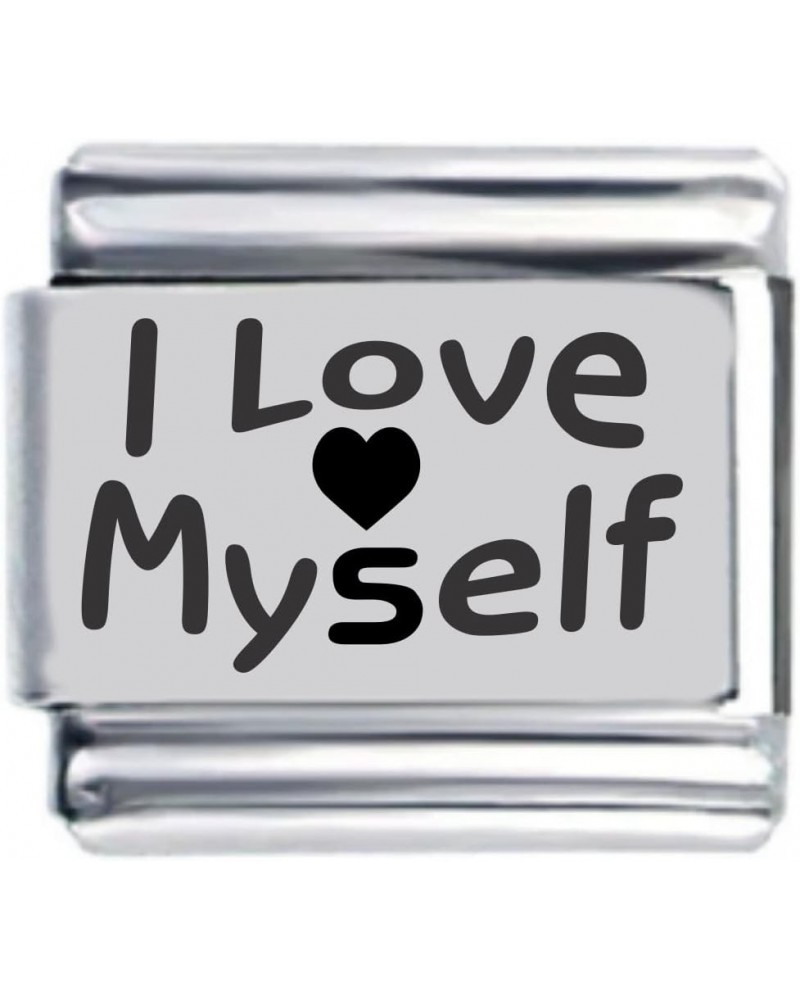 I Love Myself Laser Italian Charm $8.13 Bracelets