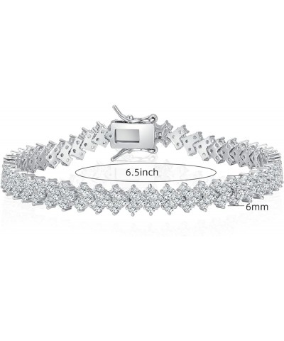 Tennis Bracelet for Women 18K White Gold Plated Hypoallergenic 5A+ Cubic Zirconia Bracelets Wedding Party Prom 6.0/6.5/7.0/7....