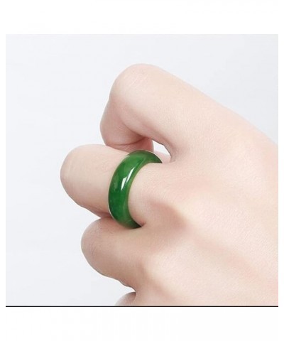 Green Jade Ring for Women Good Luck Jade Ring Green Crystal Jade Rings Jewelry for Teen Girls Size 6-10 Green: 9 $8.24 Rings