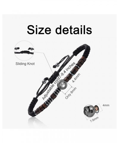 Inspirational Personalized Photo Morse Code Flat Knot Torus Bracelet for Women Men Custom Gifts for Any Occasion My Person $1...