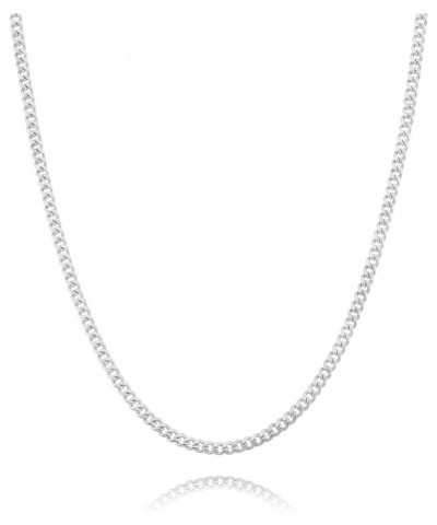 Solid 925 Sterling Silver 3.5/5/7/10mm Gold/Silver Cuban Link Curb Chain Necklace for Men Women 925 Sterling Silver Chain 16-...