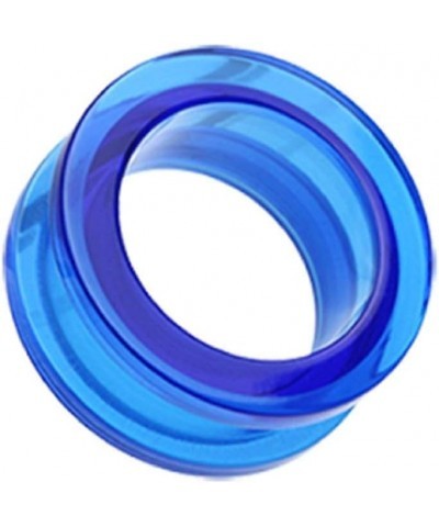 Basic Acrylic Screw-Fit Ear Gauge Tunnel Plug 15/32" (12mm), Blue $9.35 Body Jewelry