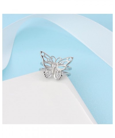 Butterfly Ring 925 Sterling Silver Rings Open Rings butterfly jewelry for Women $12.25 Rings