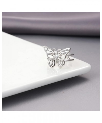 Butterfly Ring 925 Sterling Silver Rings Open Rings butterfly jewelry for Women $12.25 Rings