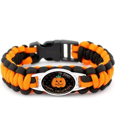 Halloween Orange and Black Paracord Bracelets Pumpkin $9.00 Bracelets