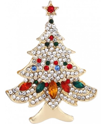 Bayetss Christmas Brooch for Women Men Multi-Colored Rhinestone Christmas Tree Pins Stylish Sparkling Brooch $4.37 Brooches &...