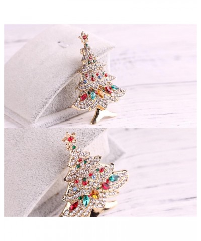 Bayetss Christmas Brooch for Women Men Multi-Colored Rhinestone Christmas Tree Pins Stylish Sparkling Brooch $4.37 Brooches &...