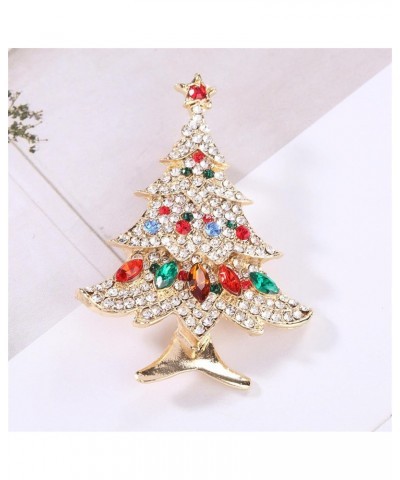 Bayetss Christmas Brooch for Women Men Multi-Colored Rhinestone Christmas Tree Pins Stylish Sparkling Brooch $4.37 Brooches &...