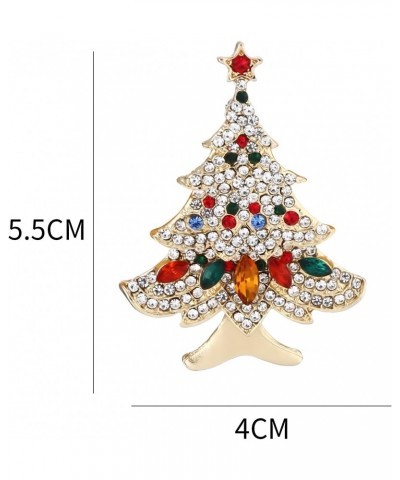 Bayetss Christmas Brooch for Women Men Multi-Colored Rhinestone Christmas Tree Pins Stylish Sparkling Brooch $4.37 Brooches &...