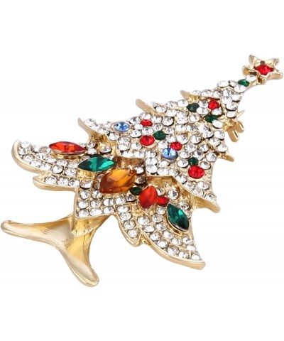 Bayetss Christmas Brooch for Women Men Multi-Colored Rhinestone Christmas Tree Pins Stylish Sparkling Brooch $4.37 Brooches &...