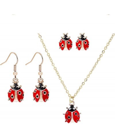 Bee Necklace Earrings Set for Women, Butterfly Jewelry Set Ladybug Necklace Earrings Daisy Earrings Necklace Cute Animal Jewe...