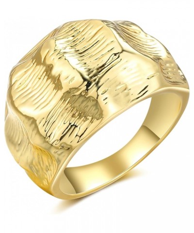 Gold Rings for Women 18K Gold Plated Band Rings Chunky Statement Ring Gift Gold 6 $10.23 Rings