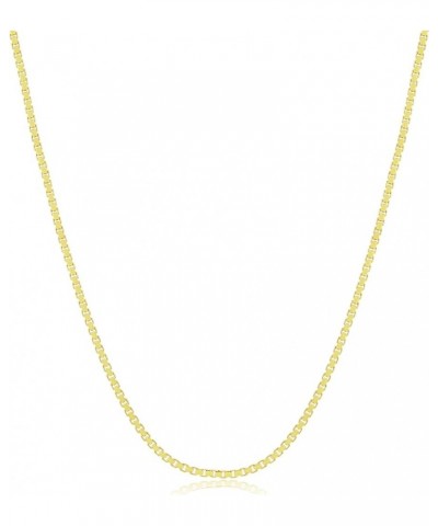 Gold Plated 925 Sterling Silver 1mm & 1.6mm Italian Box Chain Necklace 16" - 24 1mm $13.63 Necklaces